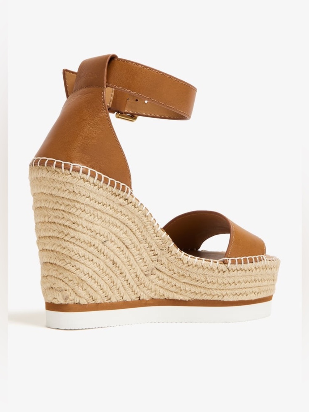 See By Chloe Glyn Espadrille Platform Wedge Leather Sandals Sz 40 BNWB - Picture 6 of 14